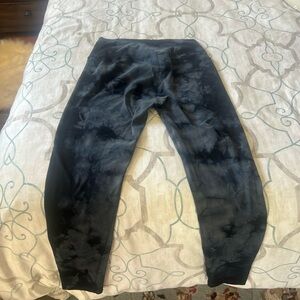 Black Tie-Dye Joggers with Logo